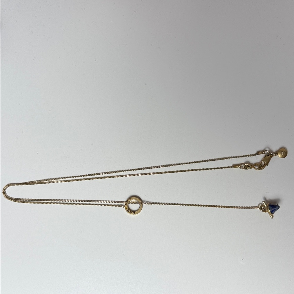 Madewell Necklace with Blue Pendant